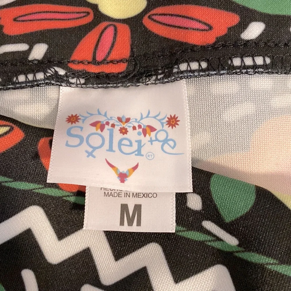 Solei Fiesta Multicolor Pencil Midi-skirt Size Medium - Picture 3 of 5